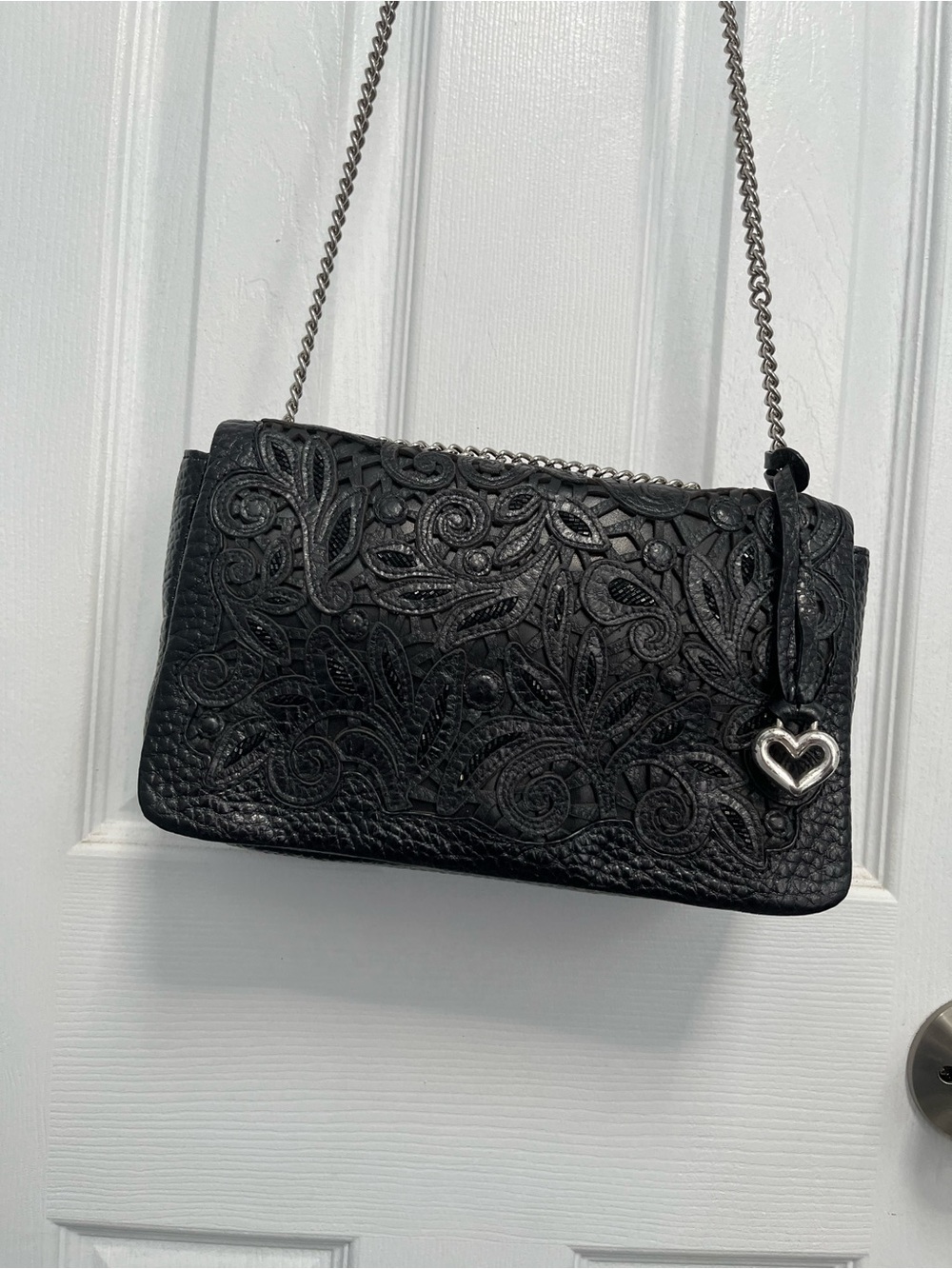 BRIGHTON MASTERPIECE COLL CATCH THE MOON LUNA CROSSBODY SHOULDER BAG BLACK - Picture 2 of 16